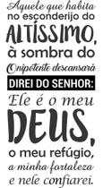 2X Adesivo Parede Religioso Fé Salmos 91 Aquele Que Habita 1