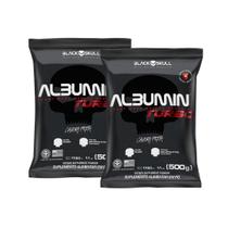 2x Albumina Proteina do ovo Turbo - 500g - Caveira Preta Black Skull