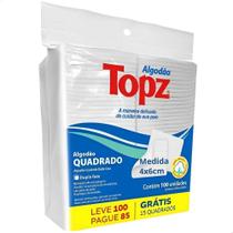 2X Algodão Topz Quadrado Dupla Face Limpeza Facial 100Un Ros