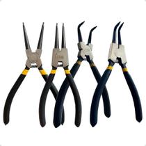 2X Alicate Anéis Elástico Interno Externo Curvo Reto 4 Pç 7 2X Alicate Anéis Elástico Interno Externo Curvo Reto 4 Pç 7