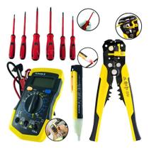 2X Alicate Crimpar Decapador Crimpador Caneta Tensão Multíme