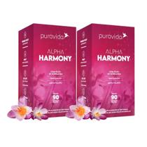 2x Alpha Harmony Puravida Óleo De Borragem Triptofano 90caps