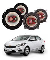 2x Alto Falantes 6" Polegadas + 2x 5" Polegadas 100W RMS Triaxial B3x60x/B3x50x Chevrolet Prisma