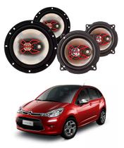 2x Alto Falantes 6" Polegadas + 2x 5" Polegadas 100W RMS Triaxial B3x60x/B3x50x Citroen C3 2x Alto Falantes 6" Polegadas + 2x 5" Polegadas 100W RMS Triaxial B3x60x/B3x50x Citroen C3
