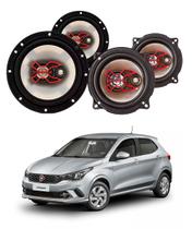 2x Alto Falantes 6" Polegadas + 2x 5" Polegadas 100W RMS Triaxial B3x60x/B3x50x Fiat Argo 2018/2020