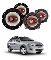 2x Alto Falantes 6" Polegadas + 2x 5" Polegadas 100W RMS Triaxial B3x60x/B3x50x Fiat Palio Weekend