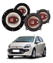 2x Alto Falantes 6" Polegadas + 2x 5" Polegadas 100W RMS Triaxial B3x60x/B3x50x Fiat Punto 2007/2017
