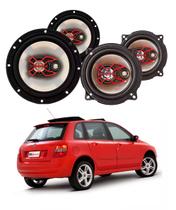 2x Alto Falantes 6" Polegadas + 2x 5" Polegadas 100W RMS Triaxial B3x60x/B3x50x Fiat Stilo 2003/2010