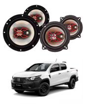 2x Alto Falantes 6" Polegadas + 2x 5" Polegadas 100W RMS Triaxial B3x60x/B3x50x Fiat Strada CD 2x Alto Falantes 6" Polegadas + 2x 5" Polegadas 100W RMS Triaxial B3x60x/B3x50x Fiat Strada CD