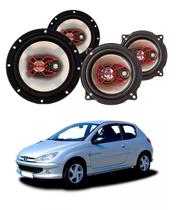 2x Alto Falantes 6" Polegadas + 2x 5" Polegadas 100W RMS Triaxial B3x60x/B3x50x Peugeot 206 2x Alto Falantes 6" Polegadas + 2x 5" Polegadas 100W RMS Triaxial B3x60x/B3x50x Peugeot 206