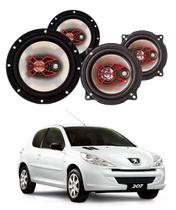 2x Alto Falantes 6" Polegadas + 2x 5" Polegadas 100W RMS Triaxial B3x60x/B3x50x Peugeot 207