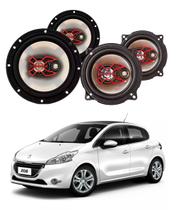 2x Alto Falantes 6" Polegadas + 2x 5" Polegadas 100W RMS Triaxial B3x60x/B3x50x Peugeot 208