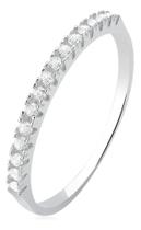 2X Anel Aparador Meia Aliança Em Prata 925