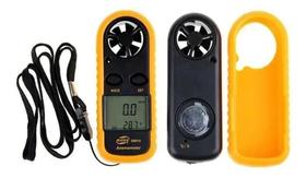 2X Anemômetro Digital Medidor Velocidade Vento Ar E Termomet