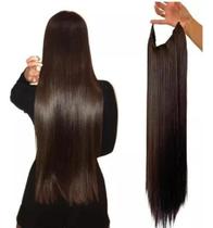 2X Aplique Cabelo Bio Humano Fio Invisível Mágico 70Cm 150Gr