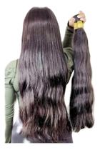 2X Aplique Cabelo Humano Ondulado 70Cm 50G Tecido Em Tela 45