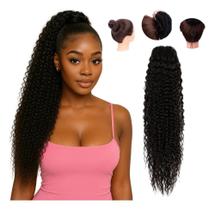 2X Aplique De Cachos / Rabo De Cavalo Aplique Orgânico