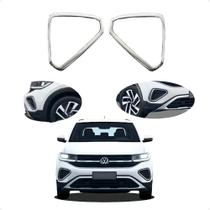 2X Aplique Moldura Cromada Farol Milha T-Cross 2025 Acabamen