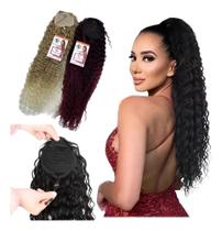 2X Aplique Rabo De Cavalo Cacheado Afro Fibra Orgânica Premi 2X Aplique Rabo De Cavalo Cacheado Afro Fibra Orgânica Premi