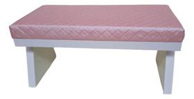 2X Apoio De Mão Manicure Rosa Claro Designe Russo Metalizado