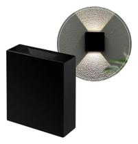 2X Arandela Led Preta 2 Fachos Ajustáveis 3W 3000K Ip65 Co