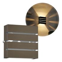 2X Arandela Slim Externa 2 Frisos 2 Focos Alumínio Parede Mf