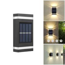 2x Arandela Solar 2 Focos Parede Slim 6 Fachos Led Externa 2x Arandela Solar 2 Focos Parede Slim 6 Fachos Led Externa