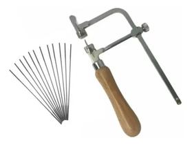 2X Arco De Serra Para Ourives E Marchetaria + 24 Serras