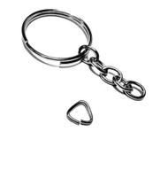 2X Argola P/Chaveiro 22+Cte1,2Mm100Pç Cod1135+Elo Triâng 6Mm