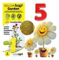 2X Armadilha Amarela Adesiva Contra Insetos - 05 Unidades 2X Armadilha Amarela Adesiva Contra Insetos - 05 Unidades