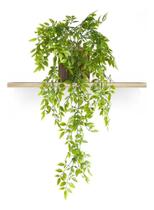 2X Arranjo Artificial Pendente Folhagem Planta Caída Com Vas