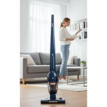 2x Aspirador Vertical 18V 2 em 1 Led Recarregável Denim Blue
