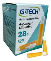 2X Auto Lanceta Automática 28G Com 100Un G-Tech Cor Laranja 2X Auto Lanceta Automática 28G Com 100Un G-Tech Cor Laranja