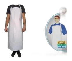 2X Avental Emborrachado Grande 110X63 Cm Lamare Cor Branco