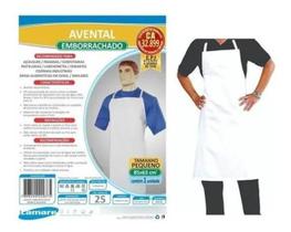 2X Avental Emborrachado Pequeno 85X63 Cm Lamare Cor Branco