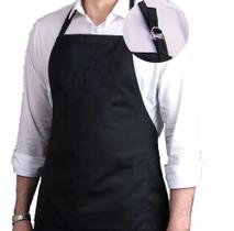 2X Avental Oxford Com Bolso Uniforme Restaurante Chef Garçon