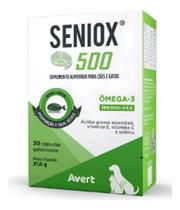 2X Avert Seniox 500 30 Capsulas Omega-3 Suplemento Cães Gato