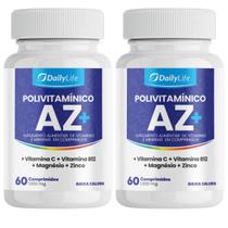 2x AZ Vitaminas C Magnesio Zinco B12 Metabolismo Imunidade Energia 30 Doses Sem Gluten 2x AZ Vitaminas C Magnesio Zinco B12 Metabolismo Imunidade Energia 30 Doses Sem Gluten