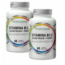2x B12 Metilcobalamina- Ácido Fólico- Ferro- 60 Cápsulas 2x B12 Metilcobalamina- Ácido Fólico- Ferro- 60 Cápsulas