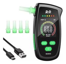 2X Bafômetro Digital Etilômetro Portátil Lcd 2.5In Medir Álc