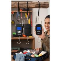 2x Balança Digital Portátil 50kg Gancho Pesca Bagagem Mala