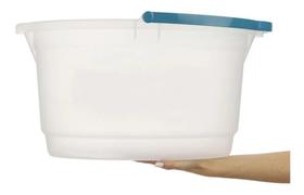 2X Balde Oval 14 Litros De Limpeza Transparente Hydrus Sanre
