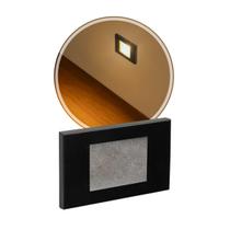 2X Balizador Embutir Parede Escada Caixa 4x2 PRETO ST1314 2X Balizador Embutir Parede Escada Caixa 4x2 PRETO ST1314