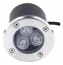 2X Balizador Luminária Led Chão Piso 3W Blindado Quente 3000