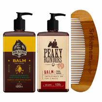 2x Balm Lemon Bone Peaky Blinders e Pente Curvo Don Alcides