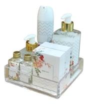 2X Bandeja 16 X 16 X 4 Cm Em Acrílico Transparente