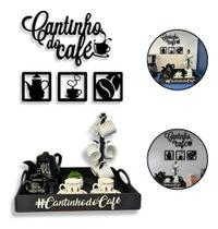 2X Bandeja Café Da Manhã Grande Resistente Mdf+Cantinho Do C