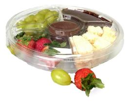 2X Bandeja Petisqueira 4 Divisórias Com Tampa G540 10 Uni