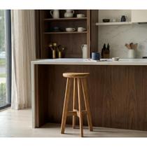 2x Banquetas Altas Arveni Alto Padrão Bancos Madeira 70cm Balcão Cozinha Área Externa 2x Banquetas Altas Arveni Alto Padrão Bancos Madeira 70cm Balcão Cozinha Área Externa