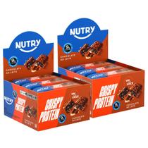 2x Barra de Proteínas Nutry Crispy Protein Chocolate ao Leite 12 Unidades 30g - 2x Barra de Proteínas Nutry Crispy Protein Chocolate ao Leite 12 Unidades 30g -